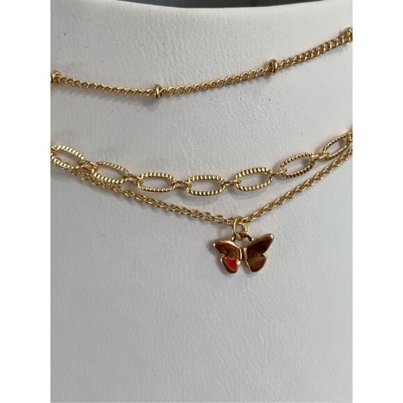 Butterfly Anklet Gold Chains #mom #beach - Picture 2 of 4
